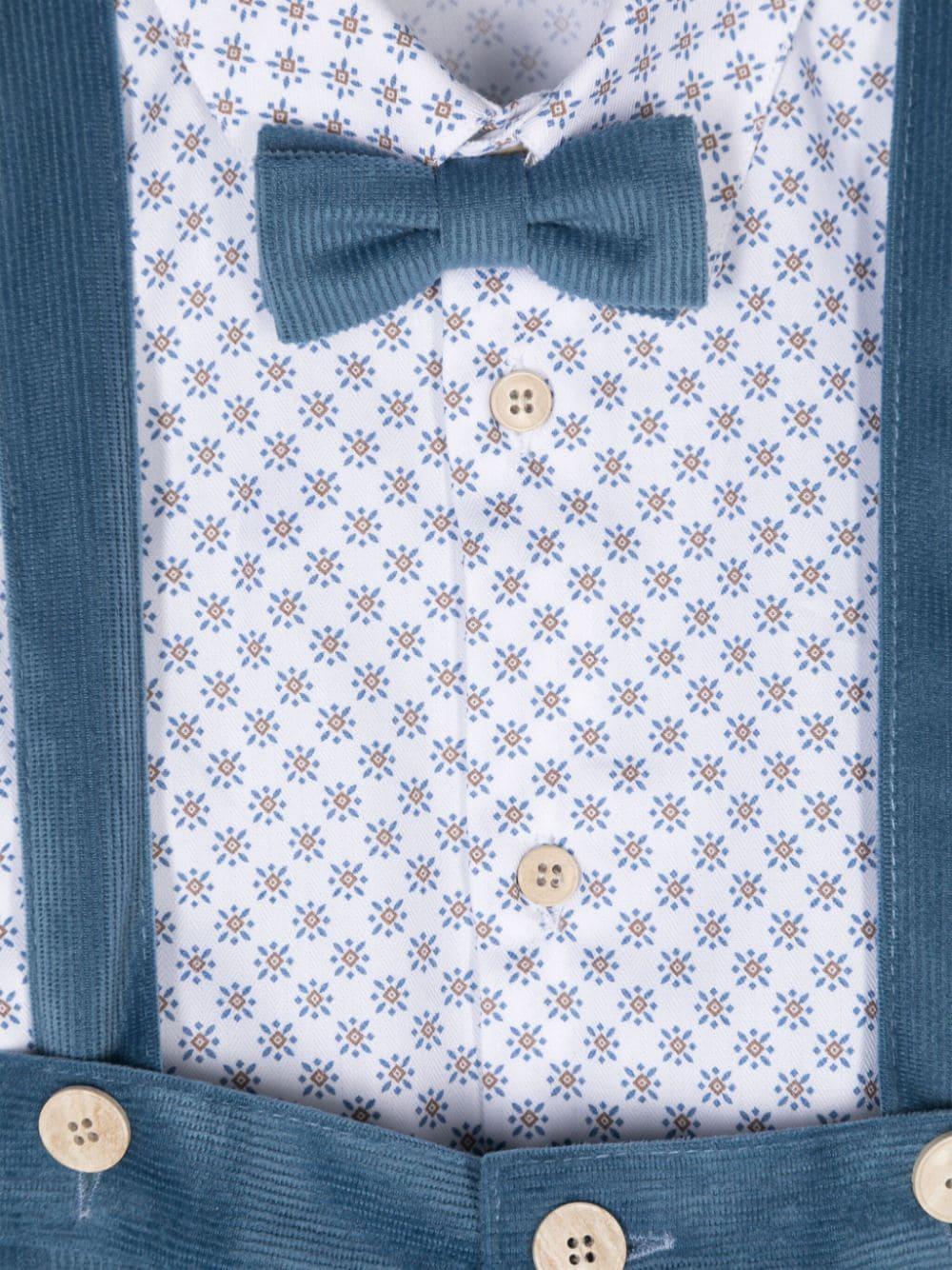 Set shorts con fantasia geometrica per neonato Colorichiari multicolor con maniche lunghe - Rubino Kids