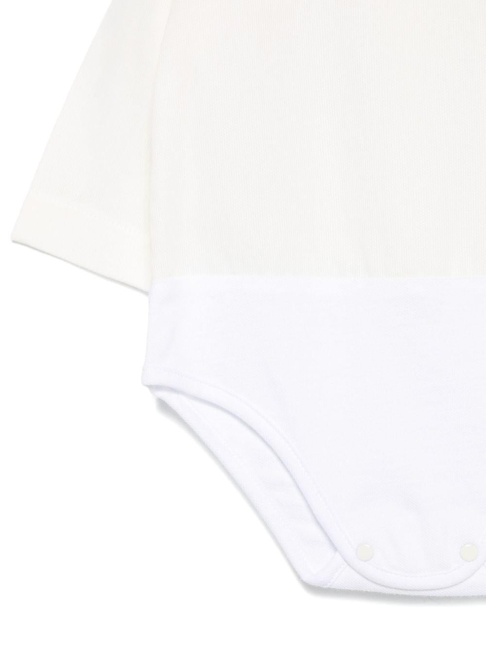 Set t-shirt e pantaloni per neonato La Stupenderia beige con colletto alla Peter Pan - Rubino Kids