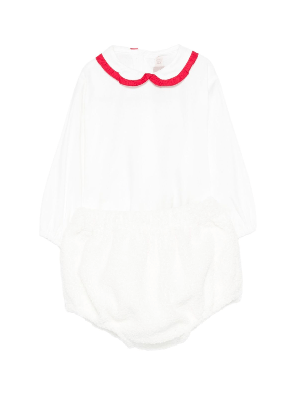 Set t-shirt e shorts per neonata La Stupenderia bianca con dettaglio fiocco - Rubino Kids