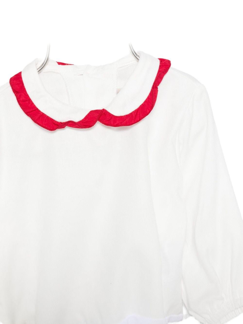 Set t-shirt e shorts per neonata La Stupenderia bianca con dettaglio fiocco - Rubino Kids