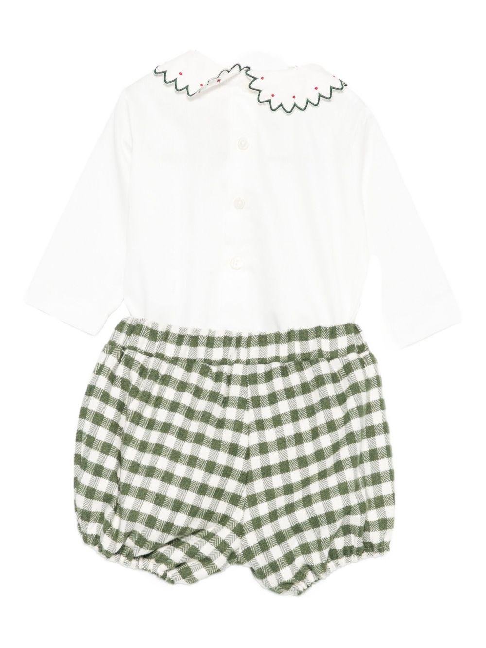 Set t-shirt e shorts per neonata La Stupenderia multicolore con bordo smerlato - Rubino Kids