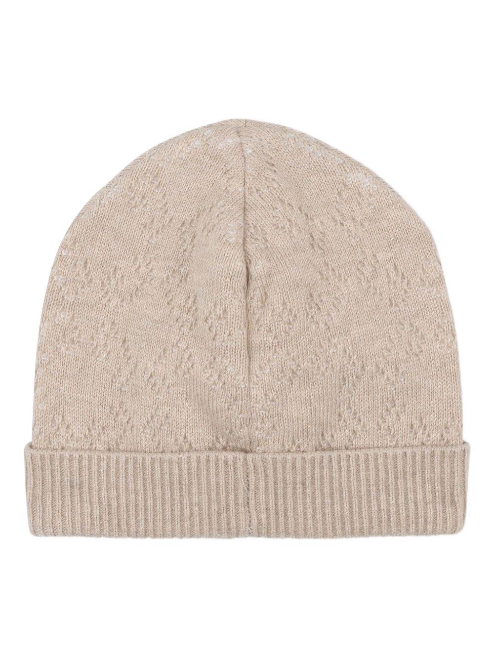 Set t-shirt pantaloni e cappello per neonata Givenchy Kids beige con logo ricamato - Rubino Kids