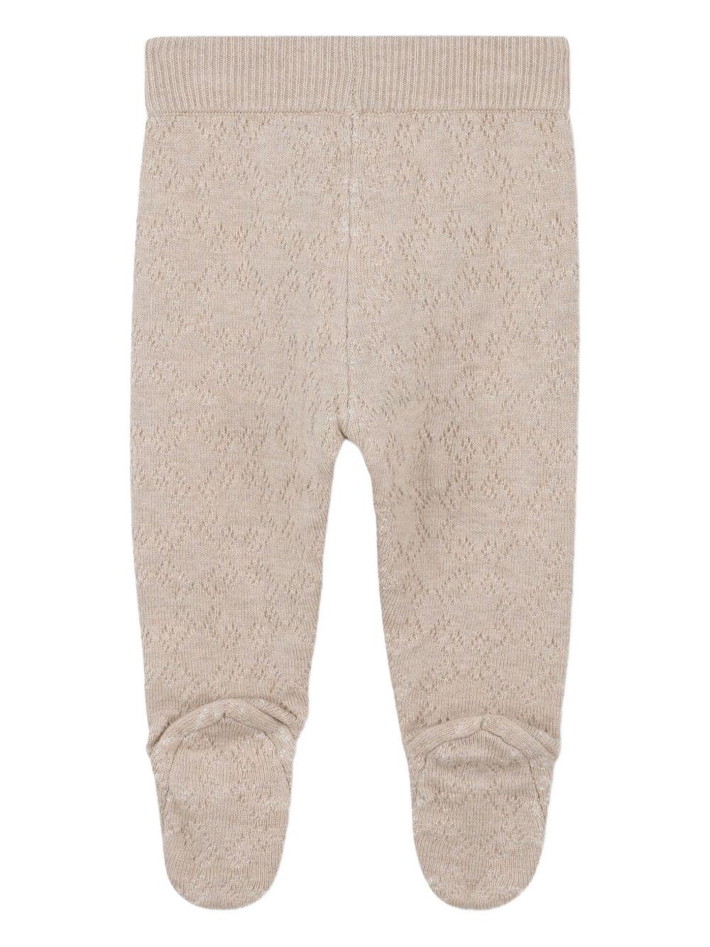 Set t-shirt pantaloni e cappello per neonata Givenchy Kids beige con logo ricamato - Rubino Kids