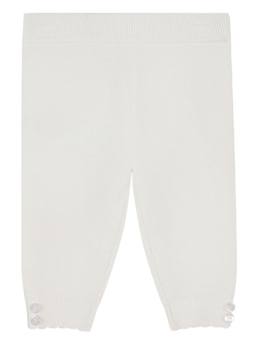 Set tuta e pantaloni sportivi per neonata Chloé Kids bianco con colletto con ruches - Rubino Kids