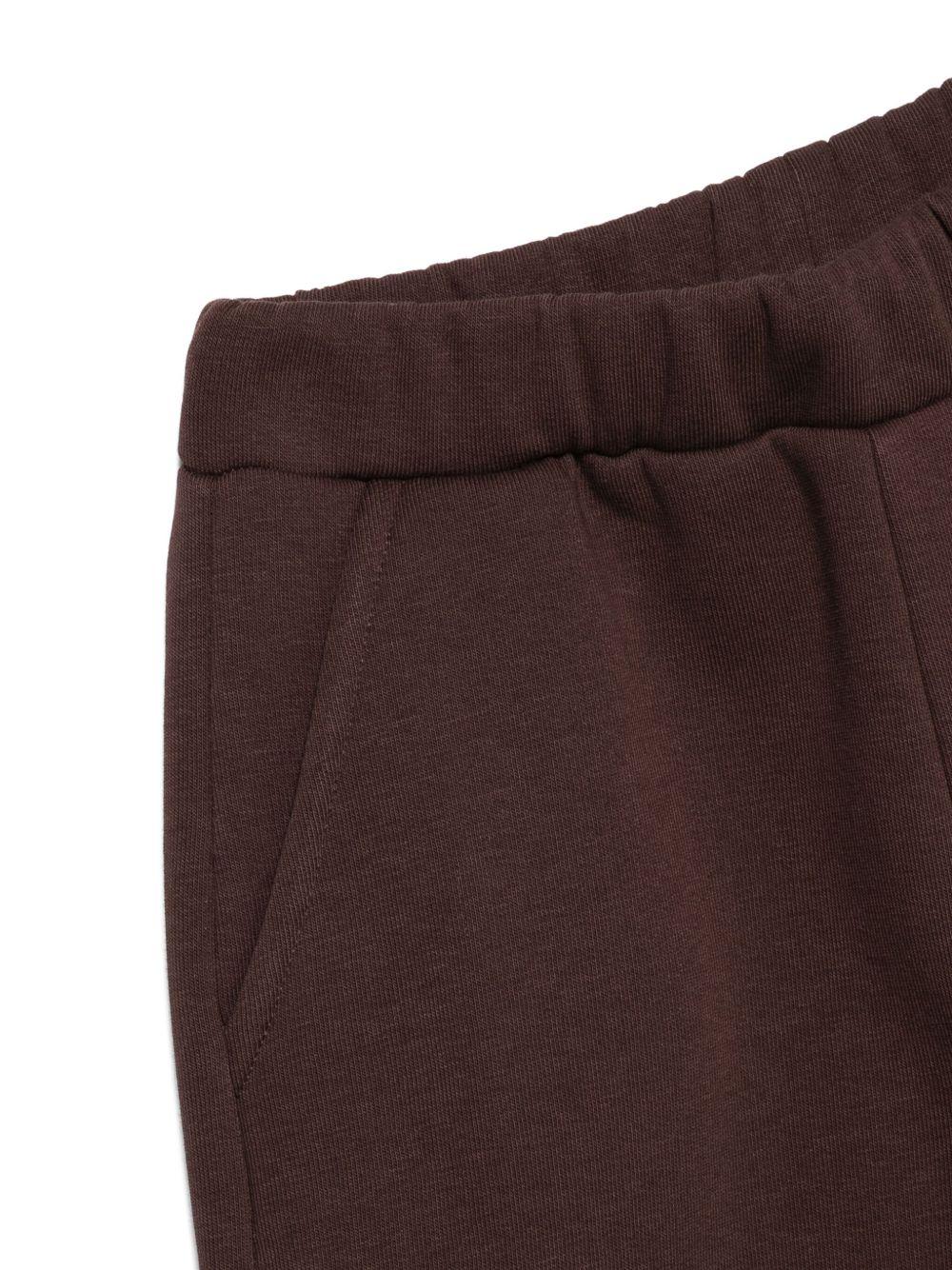 Set tuta per bambina Il Gufo marrone con dettagli floreali - Rubino Kids