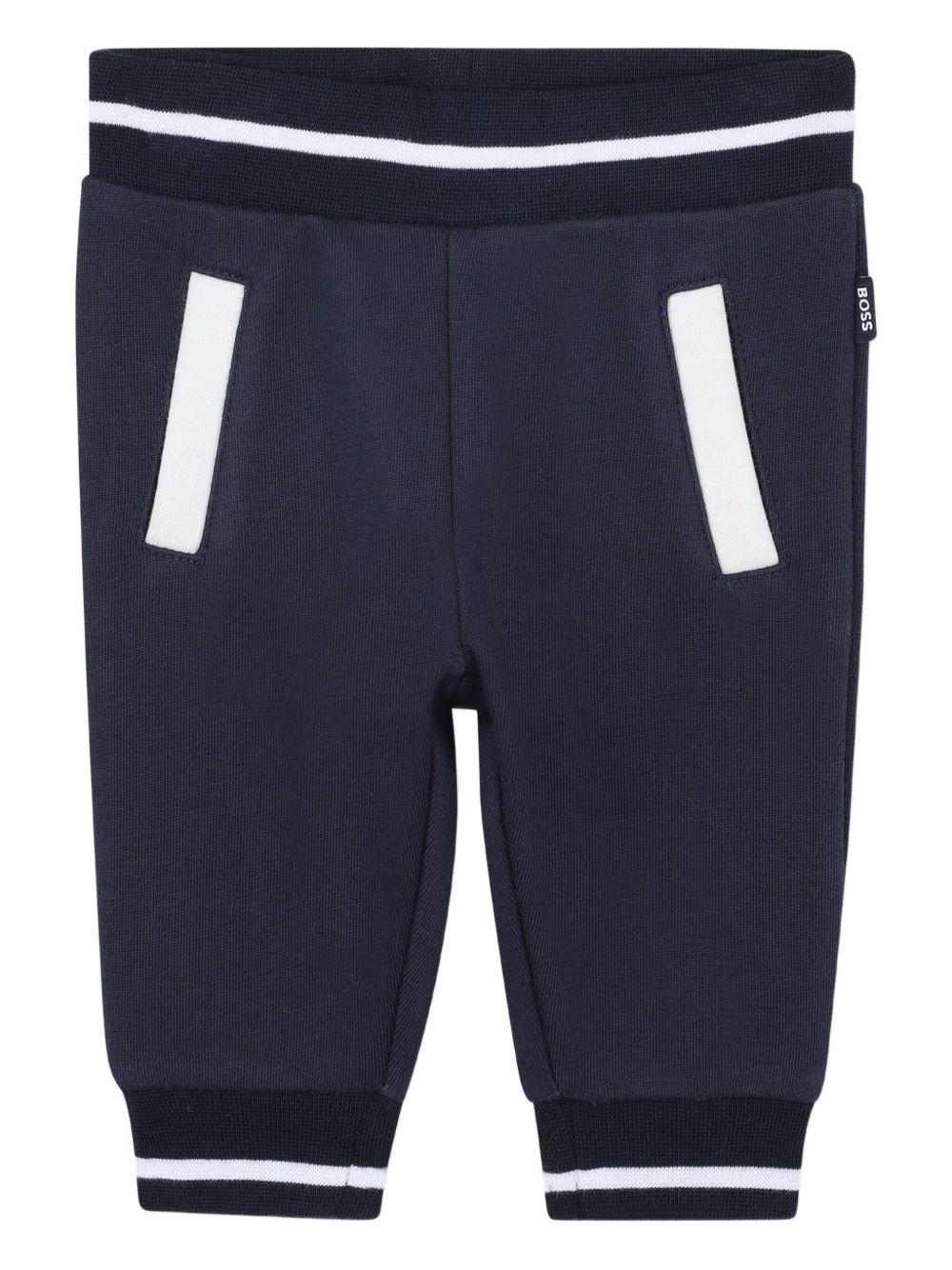 Set tuta per neonato Boss Kids blu con design color - block - Rubino Kids