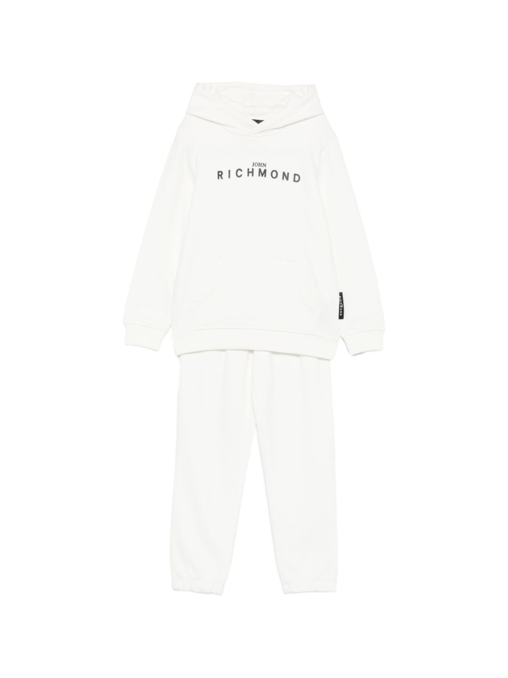 Set tuta sportiva per bambino John Richmond Junior bianco con logo ricamato - Rubino Kids