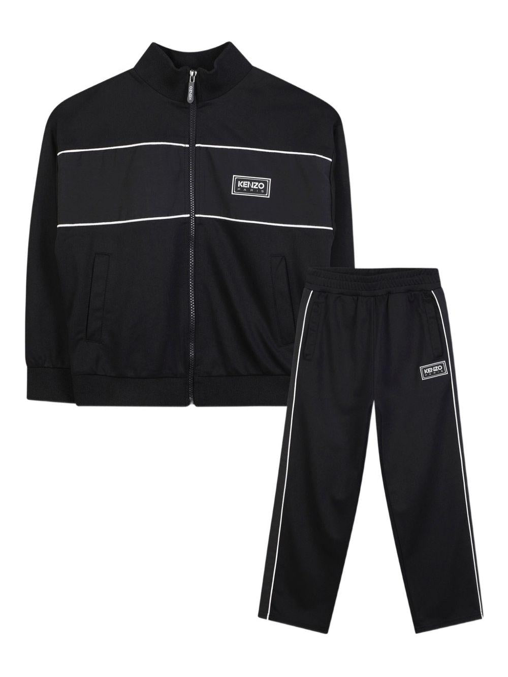 Set tuta sportiva per bambino Kenzo Kids blu con rifiniture a contrasto - Rubino Kids