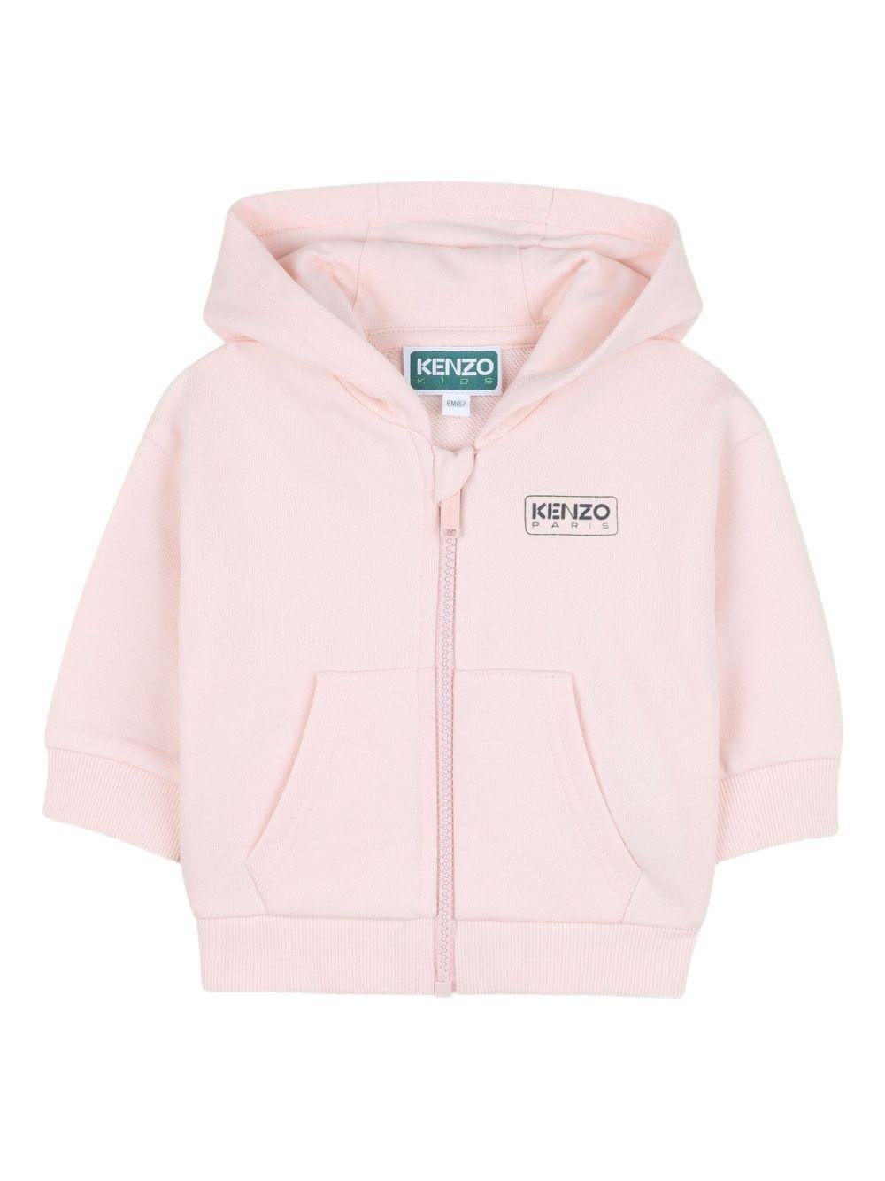 Set tuta sportiva per neonata Kenzo Kids rosa con stampa con logo posteriore - Rubino Kids