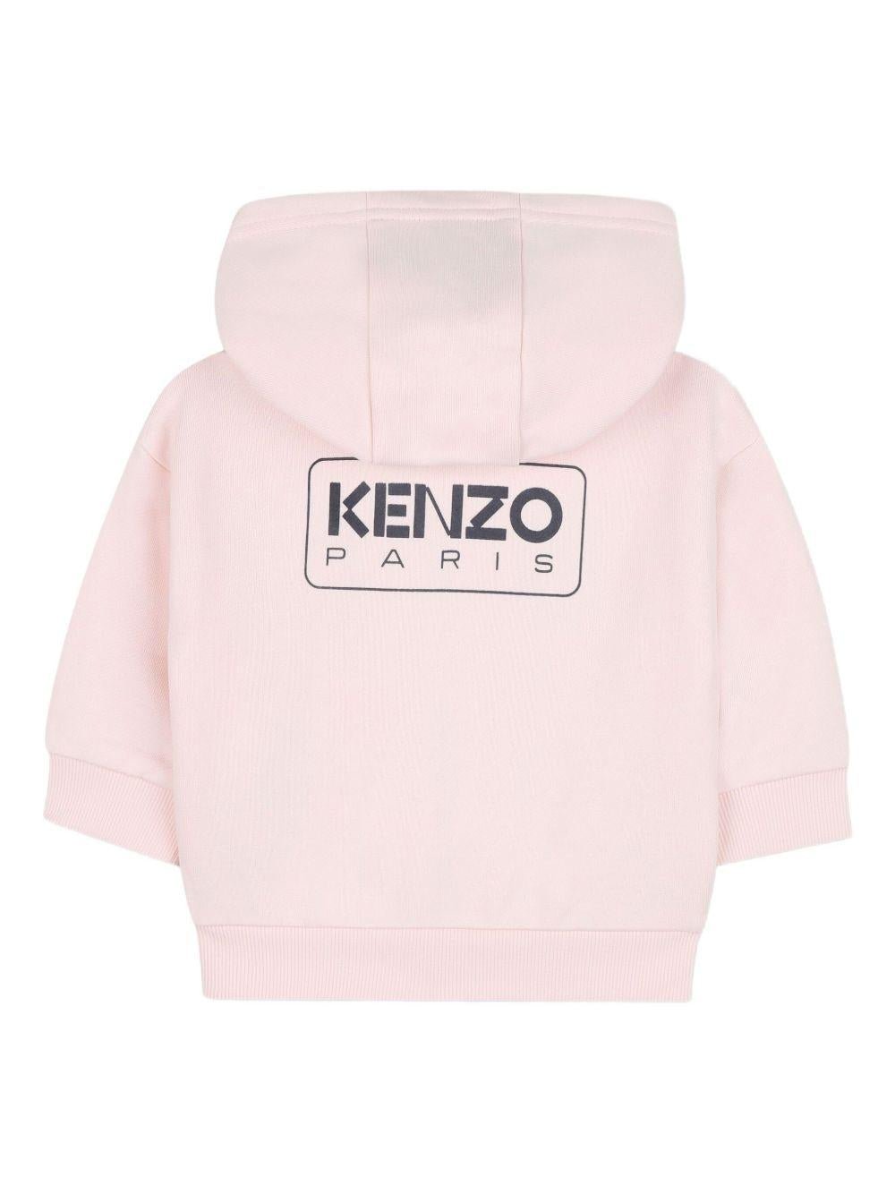 Set tuta sportiva per neonata Kenzo Kids rosa con stampa con logo posteriore - Rubino Kids