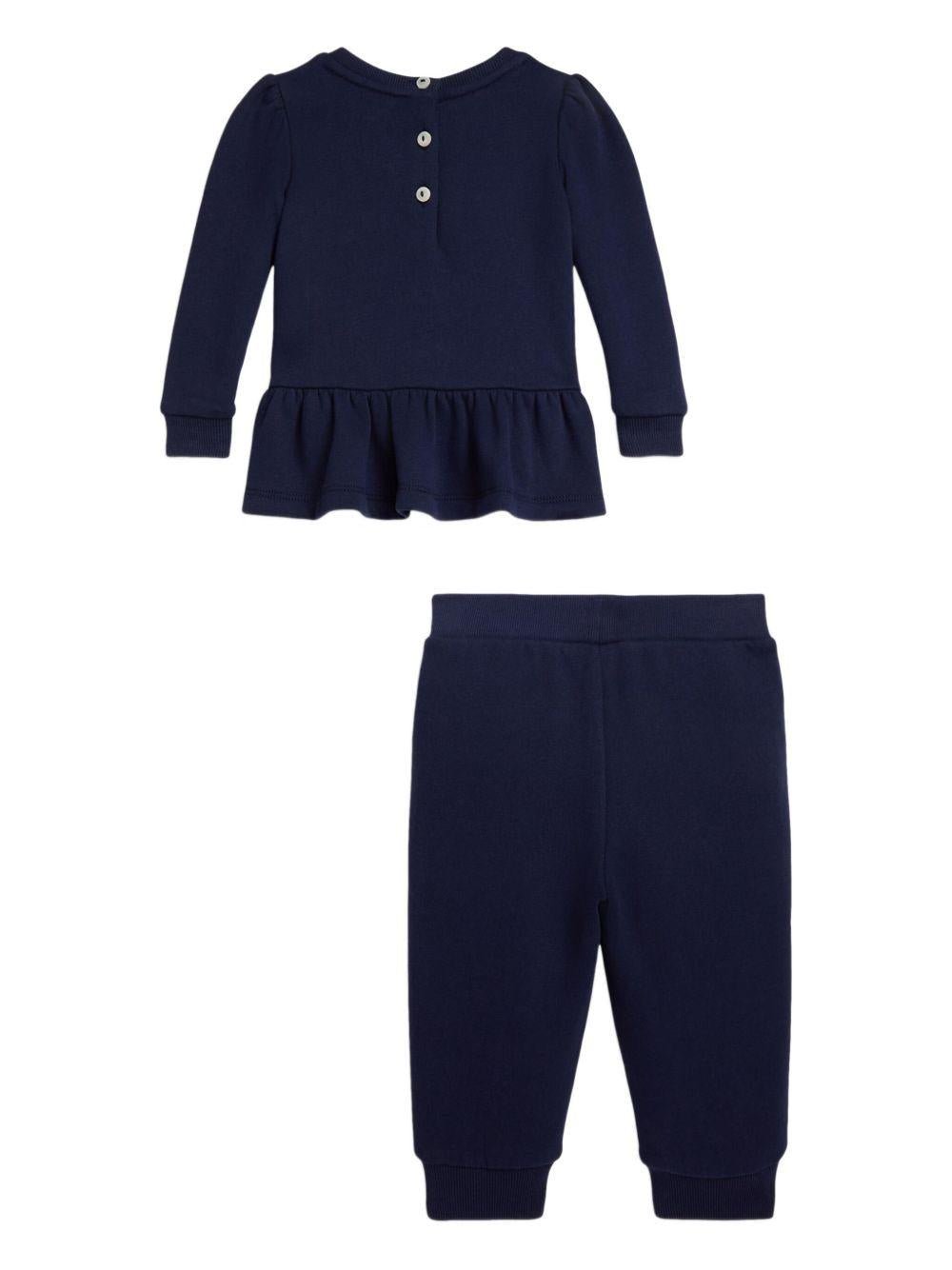 Set tuta sportiva per neonata Polo Ralph Lauren Kids blu con stampa Teddy Bear - Rubino Kids
