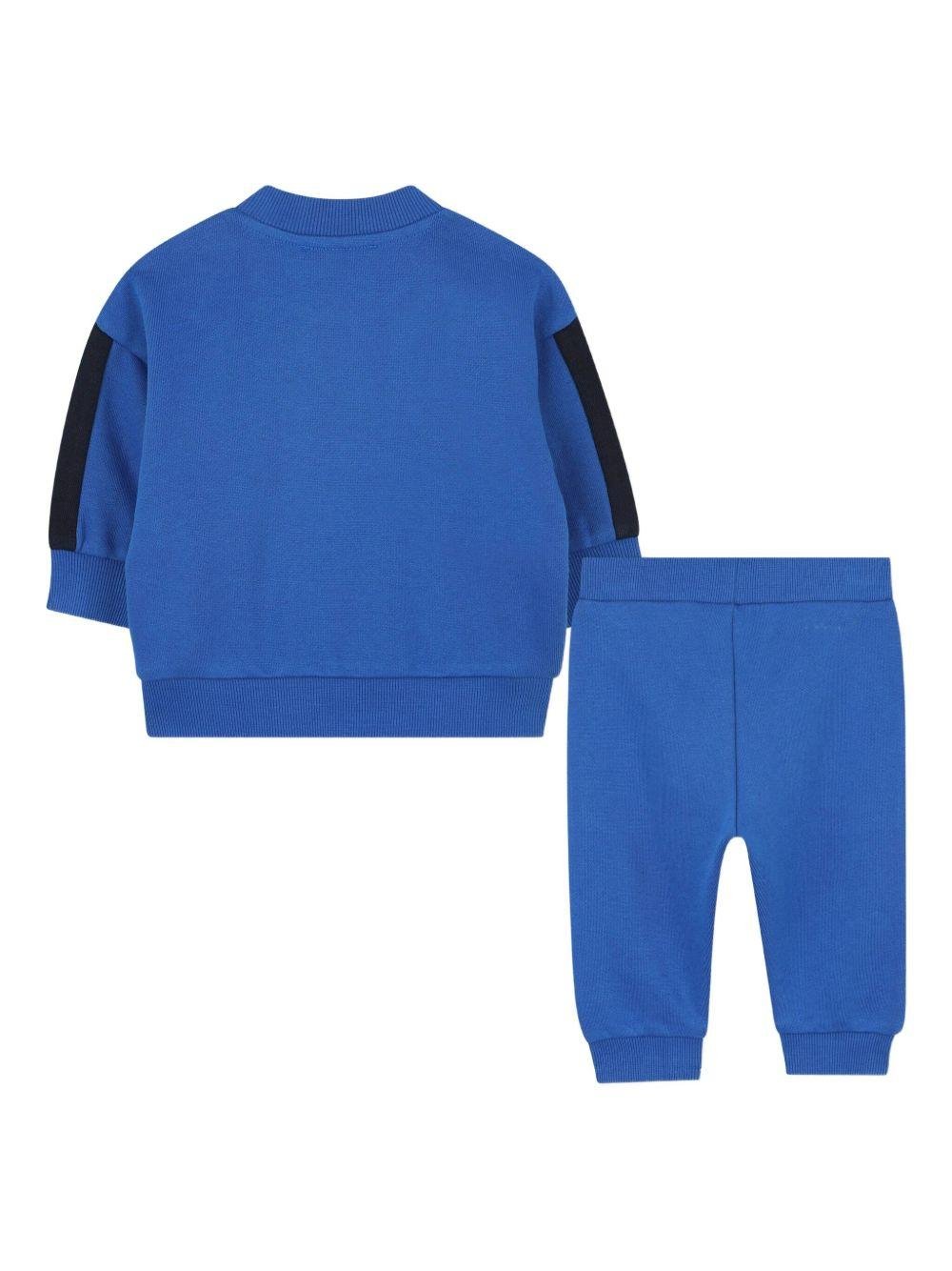 Set tuta sportiva per neonato Kenzo Kids blu con design stampa - Rubino Kids