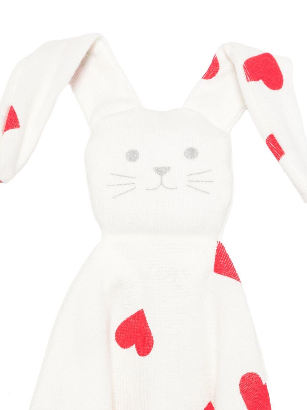 Set tutina body e doudou per neonati Petit Bateau bianco con stampa a cuori - Rubino Kids