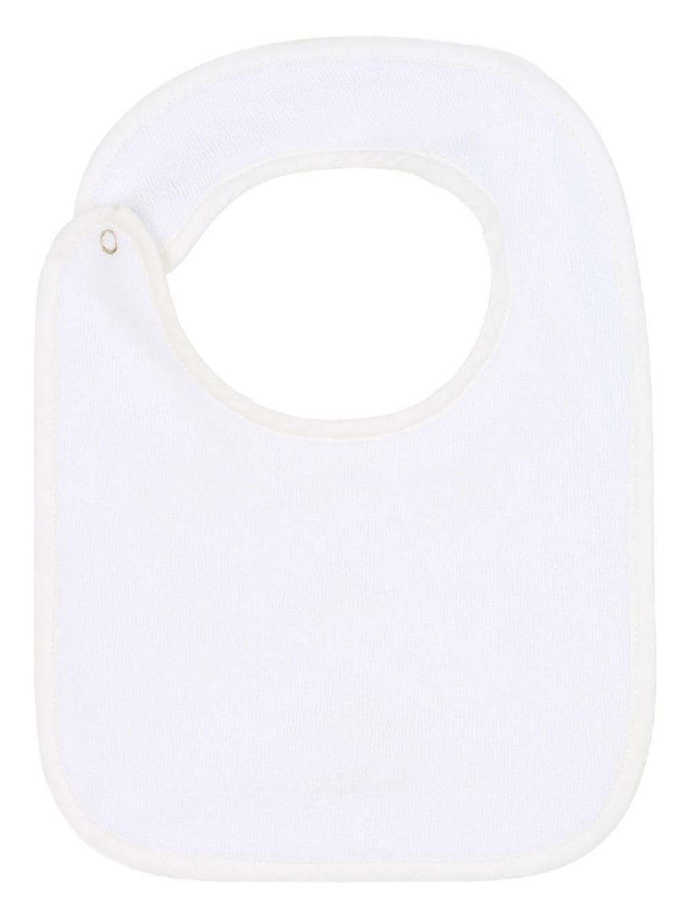 Set tutina cappello e berretto per neonata Chloé Kids bianco con cuciture tono su tono - Rubino Kids