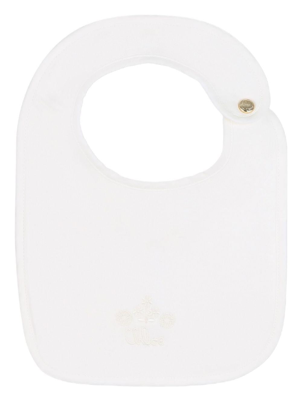 Set tutina cappello e berretto per neonata Chloé Kids bianco con cuciture tono su tono - Rubino Kids