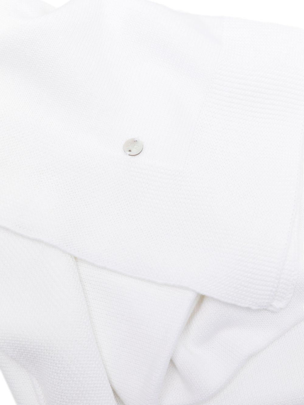 Set tutina cappello e coperta per neonati Paz Rodriguez bianco con placca con logo - Rubino Kids