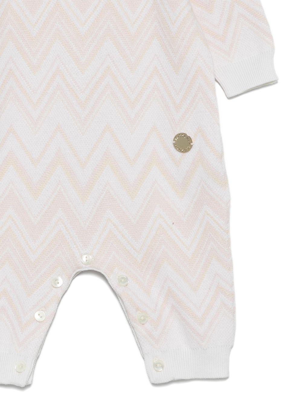 Set tutina con cappellino per neonata Missoni Kids rosa con motivo a chevron - Rubino Kids