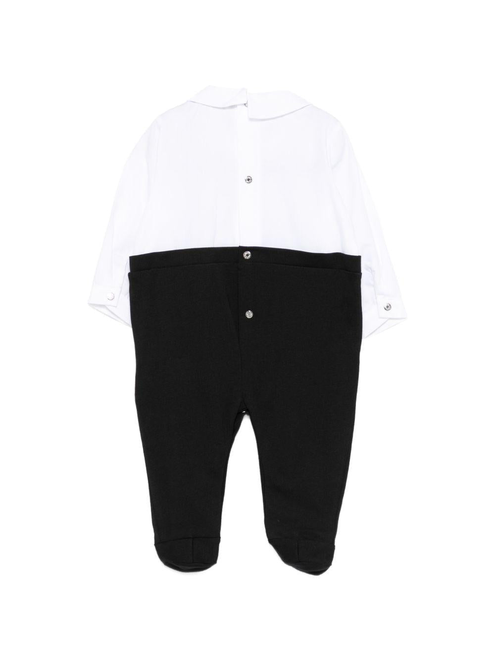 Set tutina e pantaloni per neonato Roberto Cavalli Kids nero con papillon abbinato - Rubino Kids