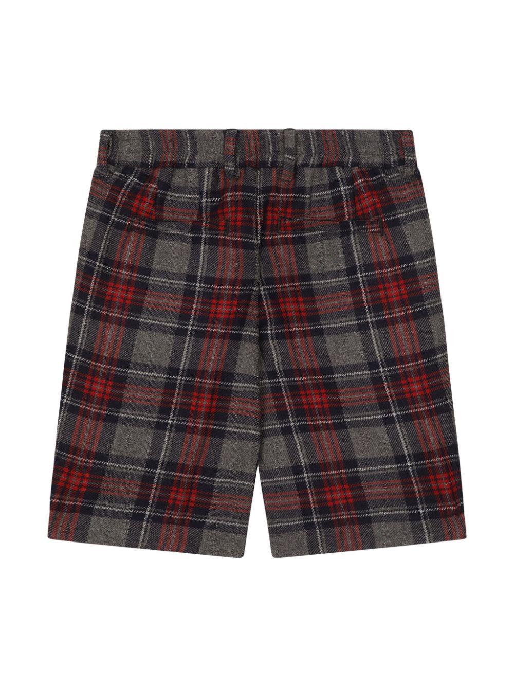 Shorts con logo per bambino Dolce & Gabbana Kids rosso con passanti per cintura - Rubino Kids