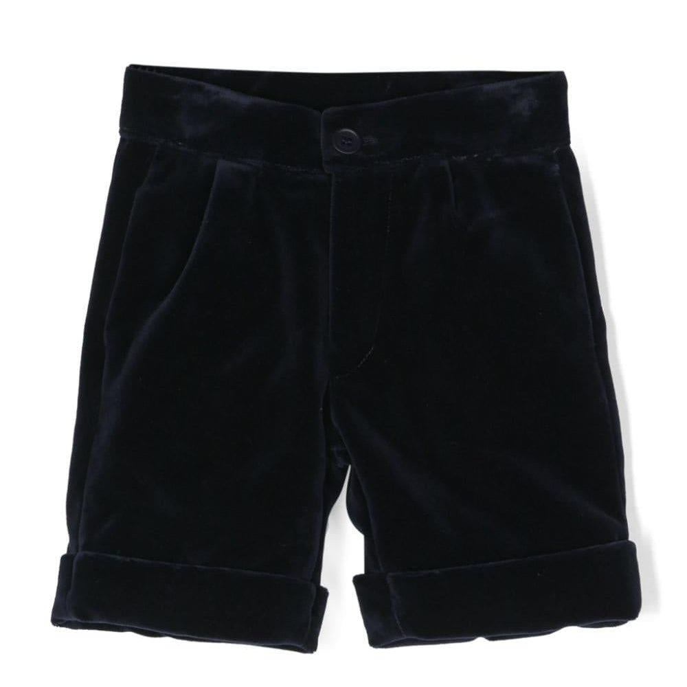Shorts con ruches per neonato La Stupenderia blu con dettaglio con pince - Rubino Kids