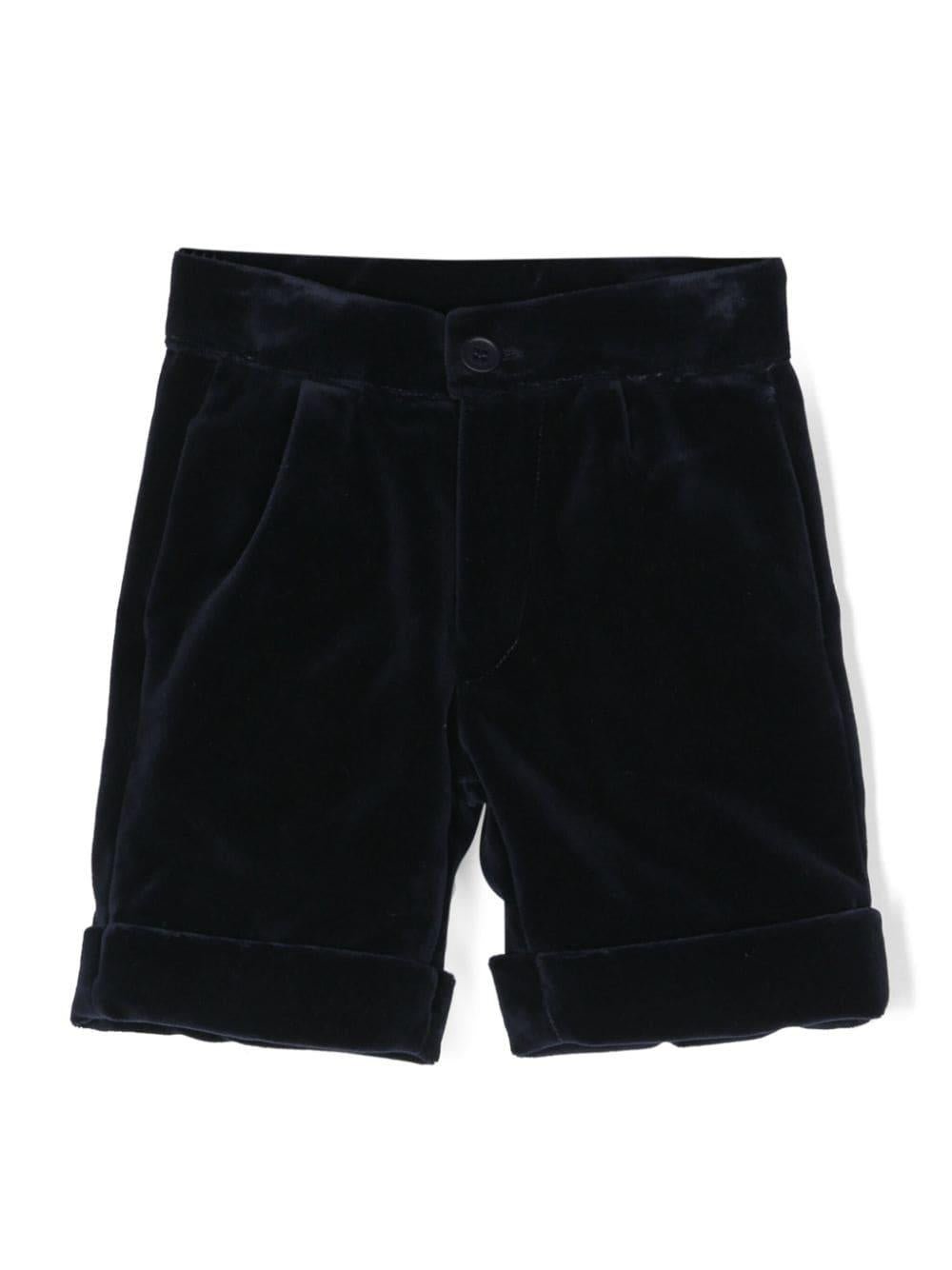 Shorts con ruches per neonato La Stupenderia blu con dettaglio con pince - Rubino Kids