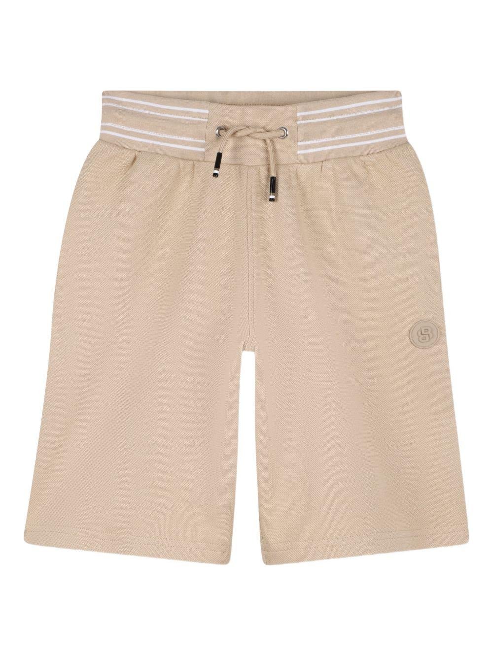 Shorts da bambino Boss Kids beige con motivo a righe - Rubino Kids