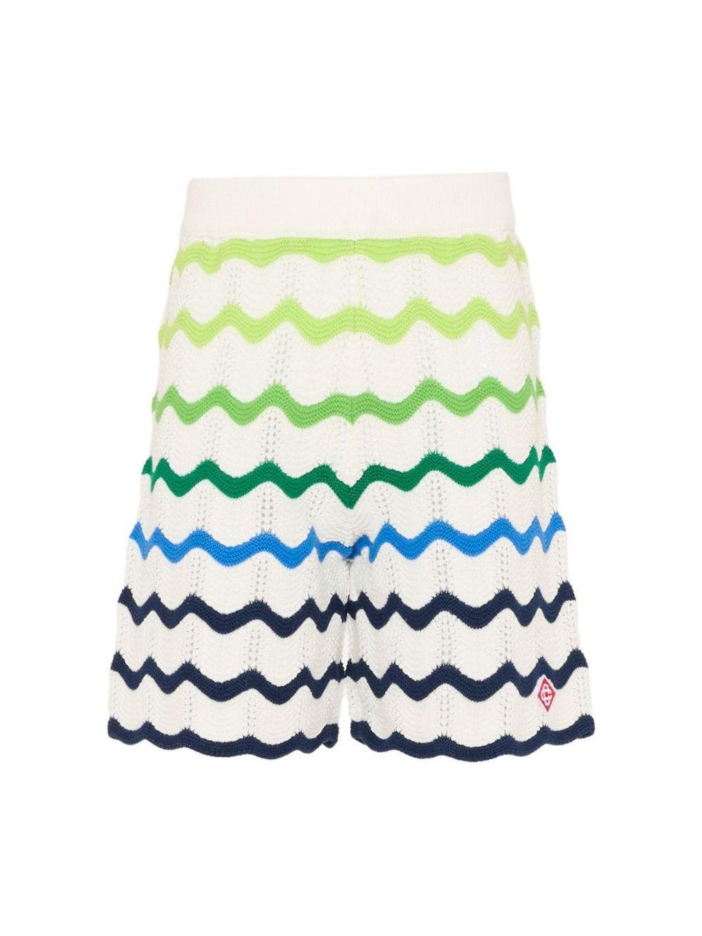 Shorts da bambino Casablanca Kids avorio con motivo a onde - Rubino Kids