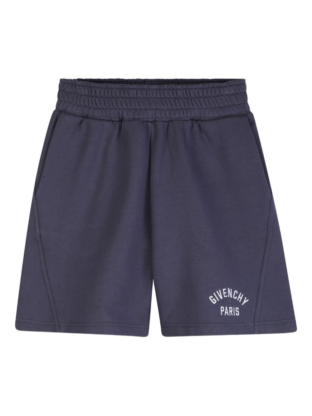 Shorts da bambino Givenchy Kids grigio scuro con cuciture laterali - Rubino Kids