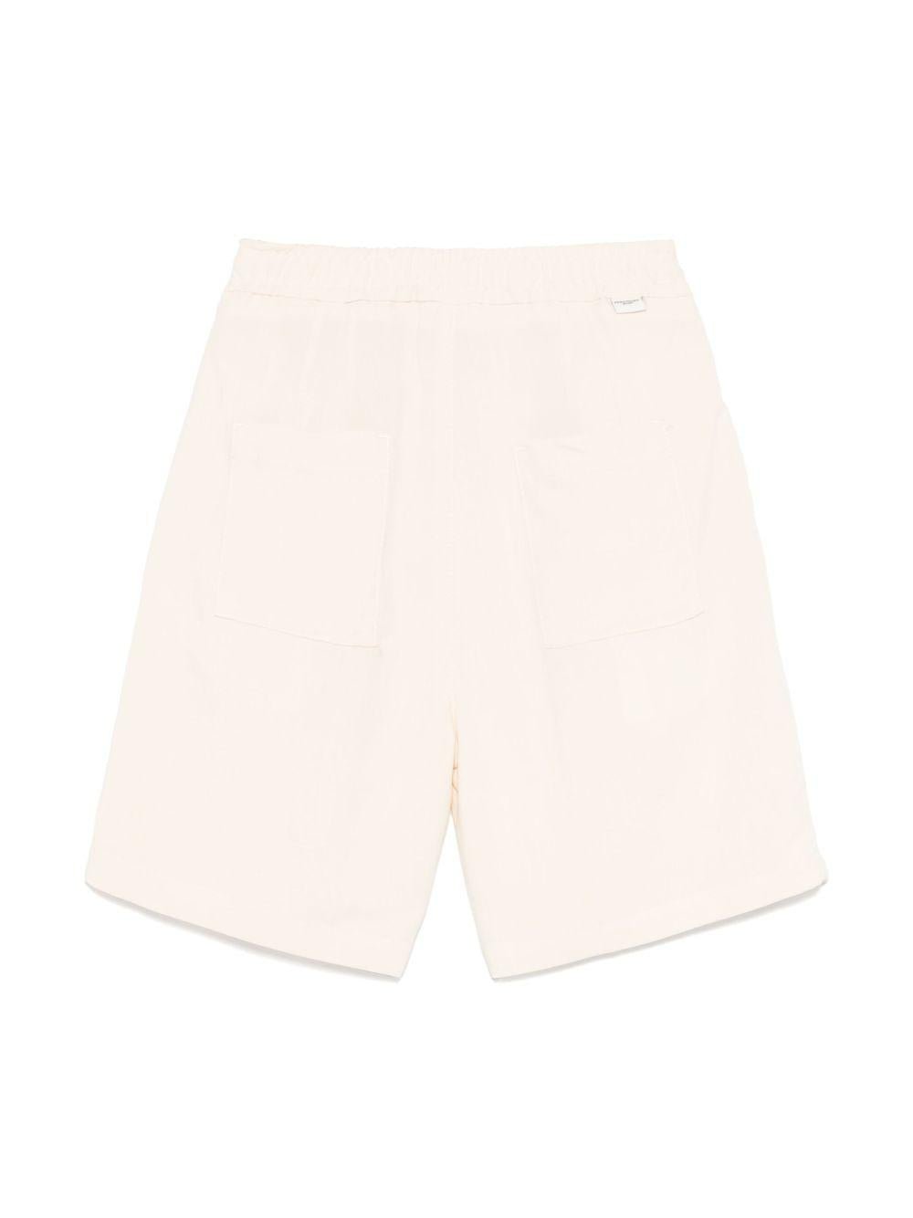 Shorts dritti per bambino Paolo Pecora Kids beige con due tasche posteriori applicate - Rubino Kids