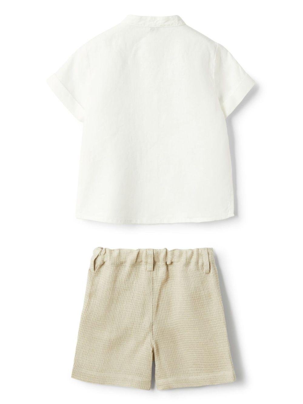 Shorts e camicia per neonato Il Gufo beige - Rubino Kids