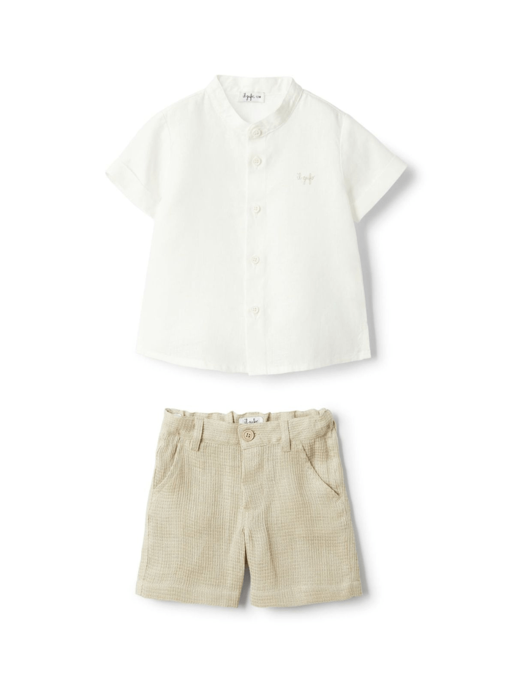 Shorts e camicia per neonato Il Gufo beige - Rubino Kids