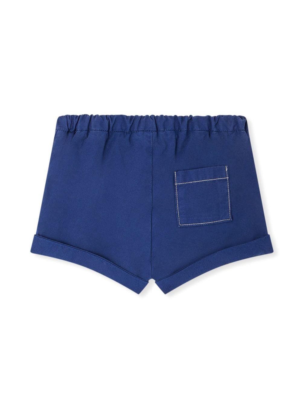 Shorts Ecady per neonata Bonpoint blu con tasca posteriore sagomata - Rubino Kids