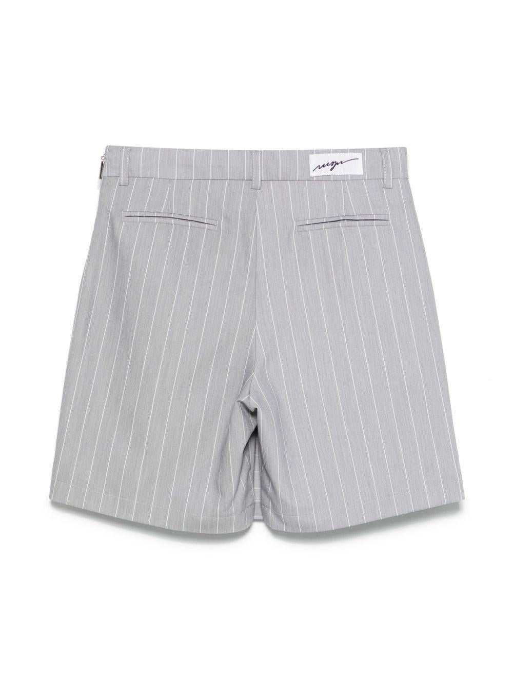 Shorts effetto gonna a pieghe per bambina MSGM Kids grigio con passanti - Rubino Kids