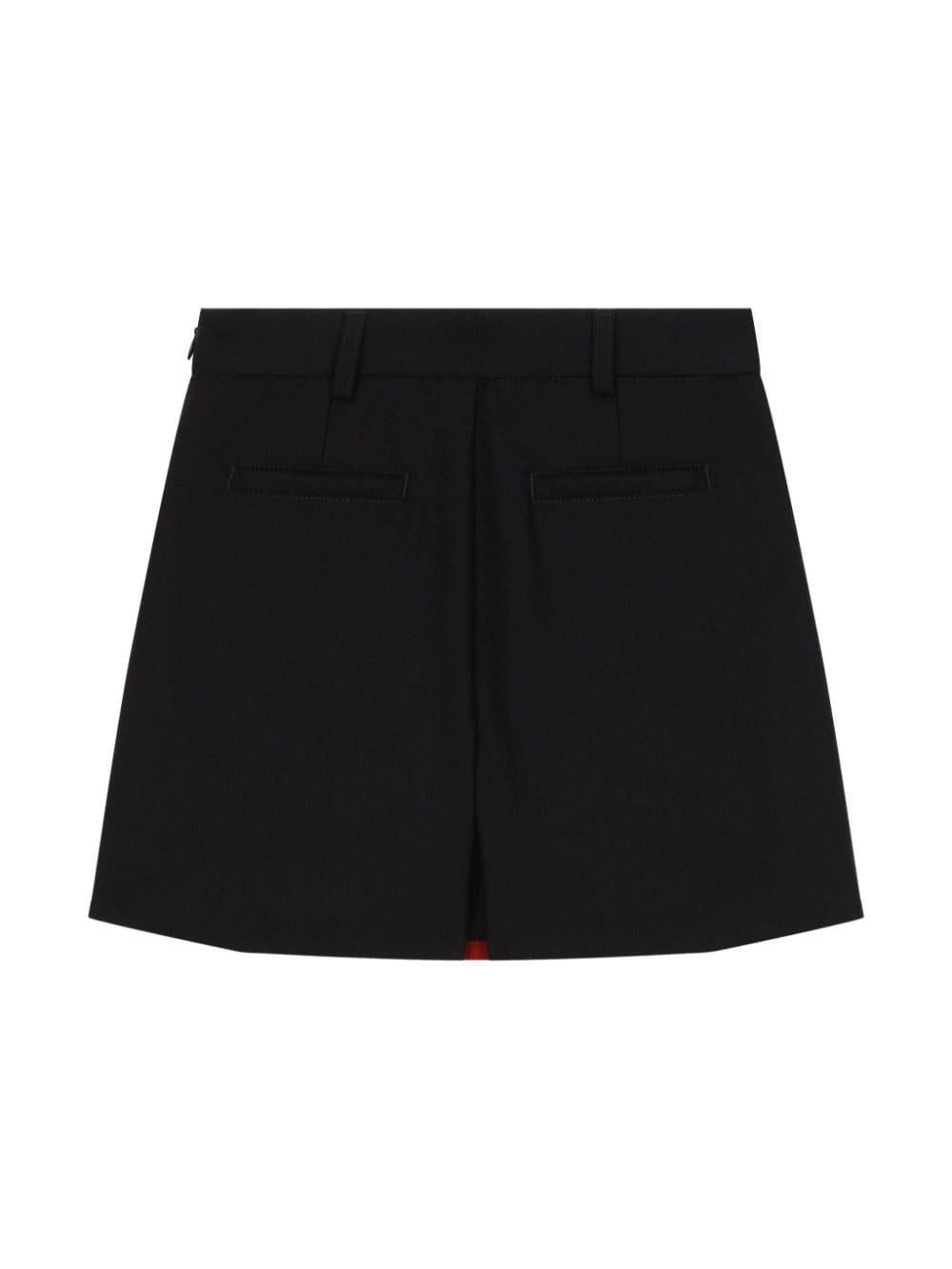 Shorts effetto gonna per bambina Dolce & Gabbana Kids blu con vita media - Rubino Kids