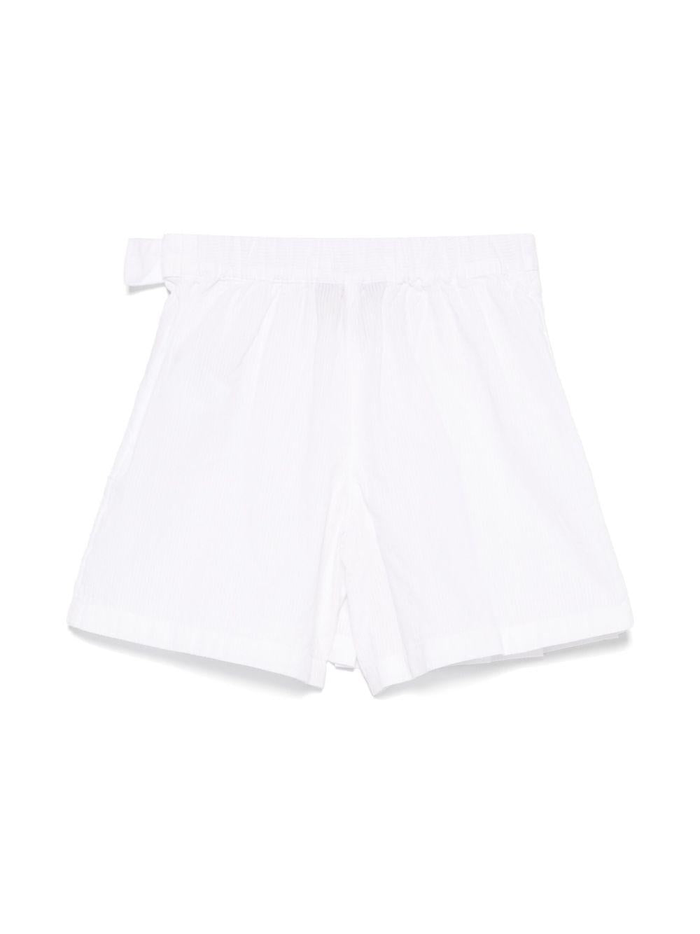 Shorts effetto gonna per bambina POLO RALPH LAUREN KIDS bianco a pieghe - Rubino Kids