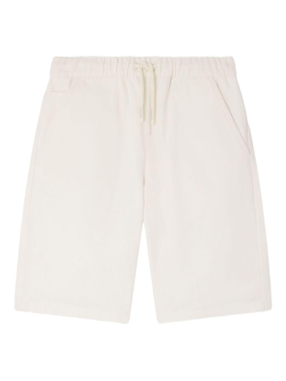 Shorts Elgar per bambino Bonpoint bianchi con coulisse - Rubino Kids
