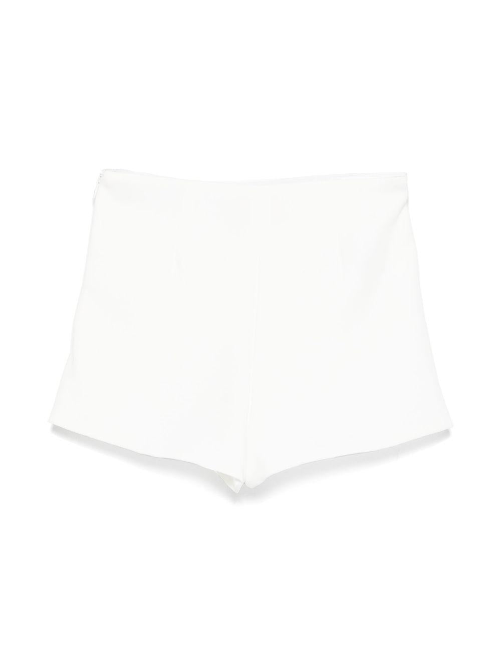 Shorts in crêpe per bambina Elisabetta Franchi La Mia Bambina bianco con fodera integrale - Rubino Kids