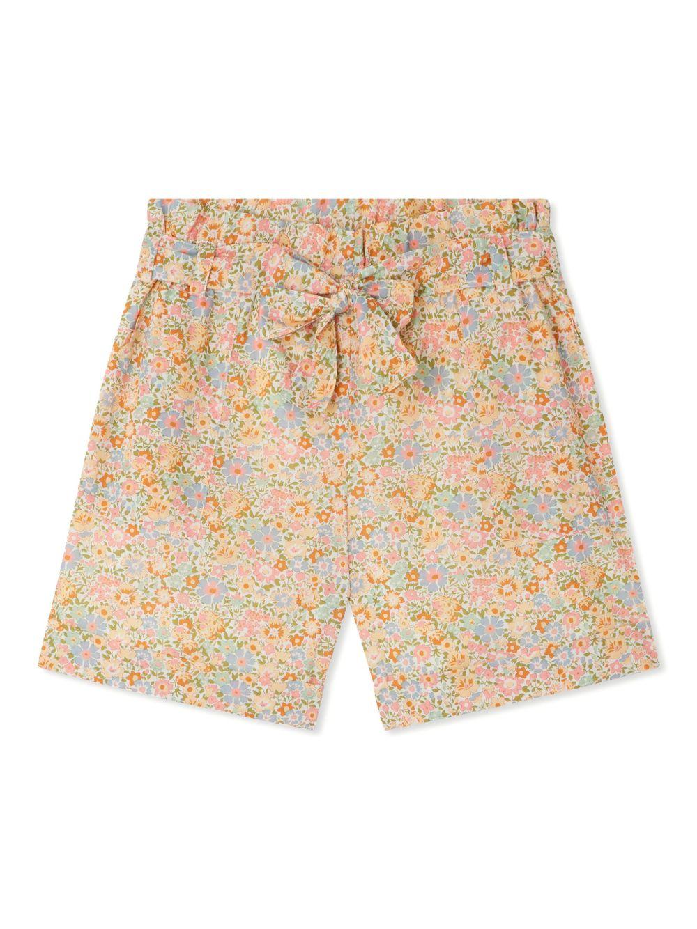 Shorts per bambina Bonpoint Elmie multicolore con stampa a fiori - Rubino Kids