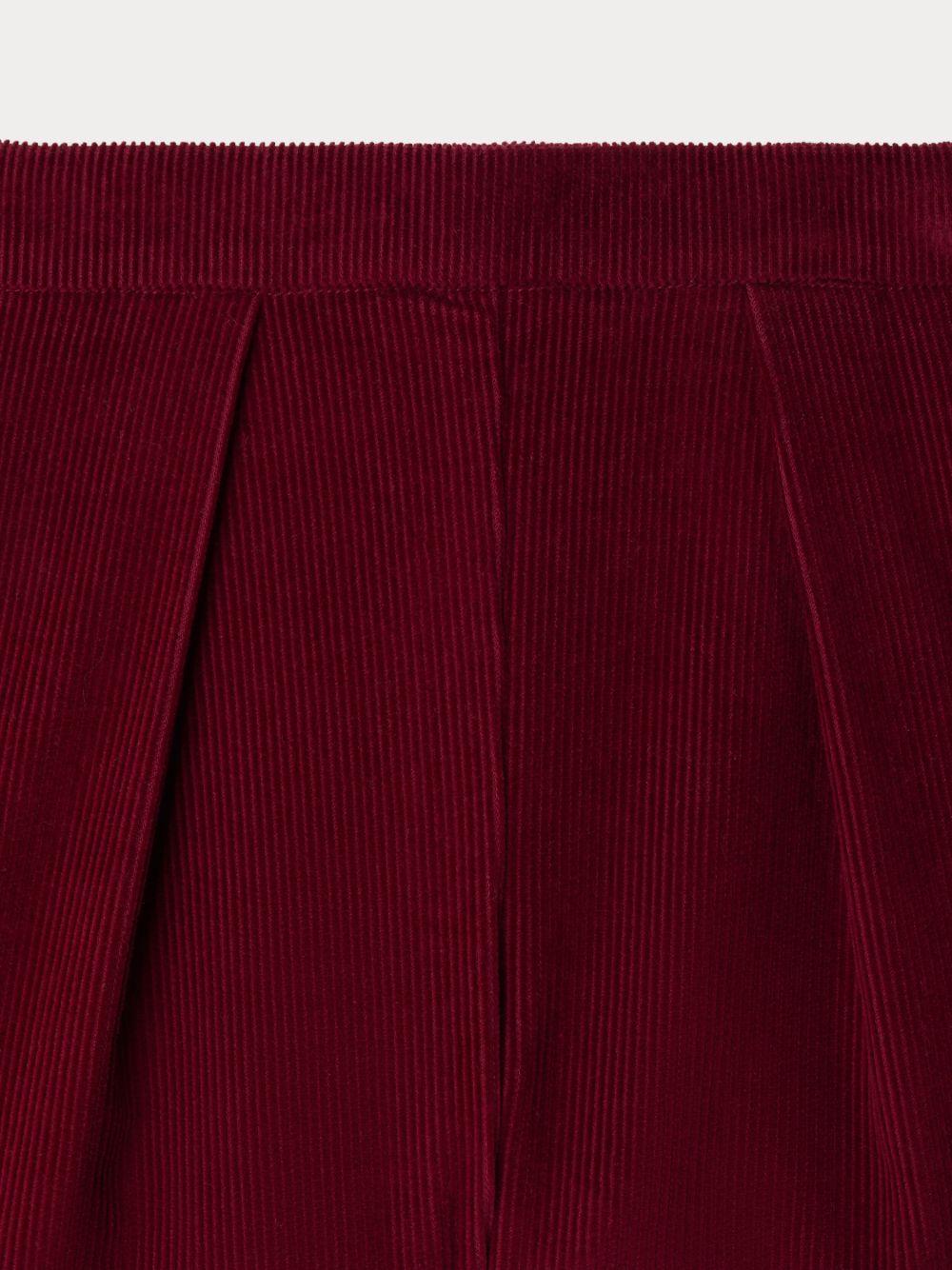 Shorts per bambina Bonpoint rossi con texture a coste - Rubino Kids