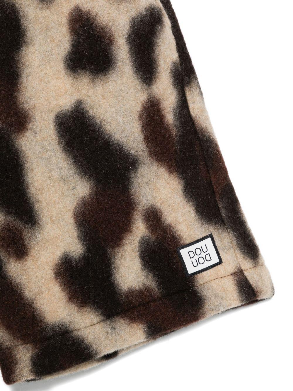 Shorts per bambina Douuod Kids beige con stampa astratta - Rubino Kids