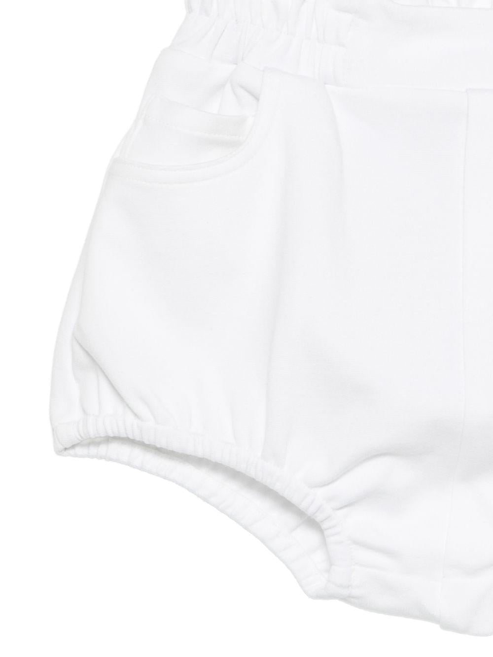 Shorts per bambina Douuod Kids bianchi con elastico in vita - Rubino Kids