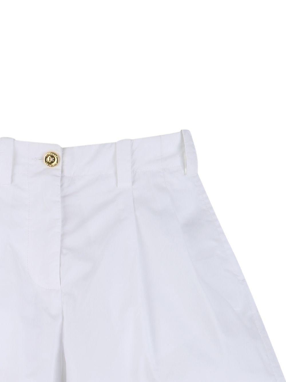 Shorts per bambina Givenchy Kids bianco con pieghe - Rubino Kids
