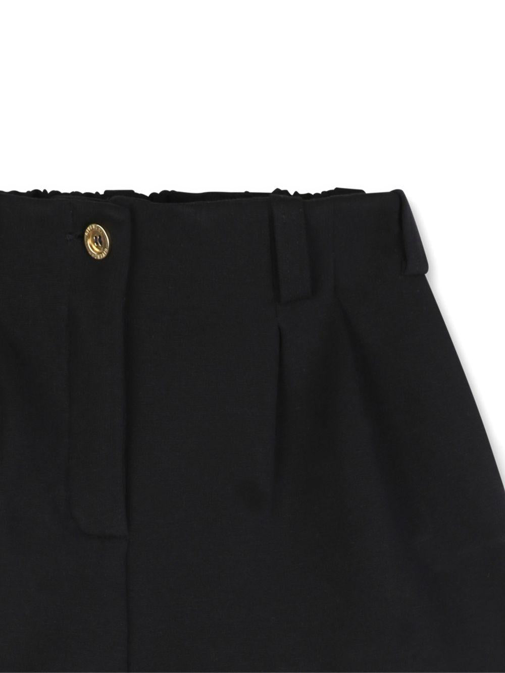 Shorts per bambina Givenchy Kids nero con passanti per cintura - Rubino Kids