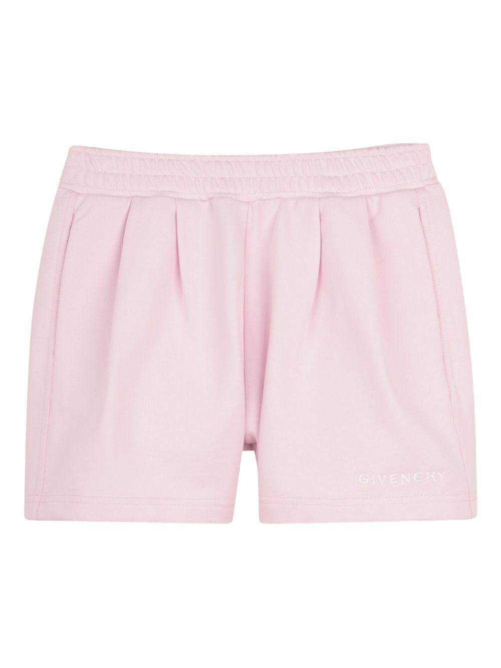 Shorts per bambina Givenchy Kids rosa con vita elasticizzata - Rubino Kids