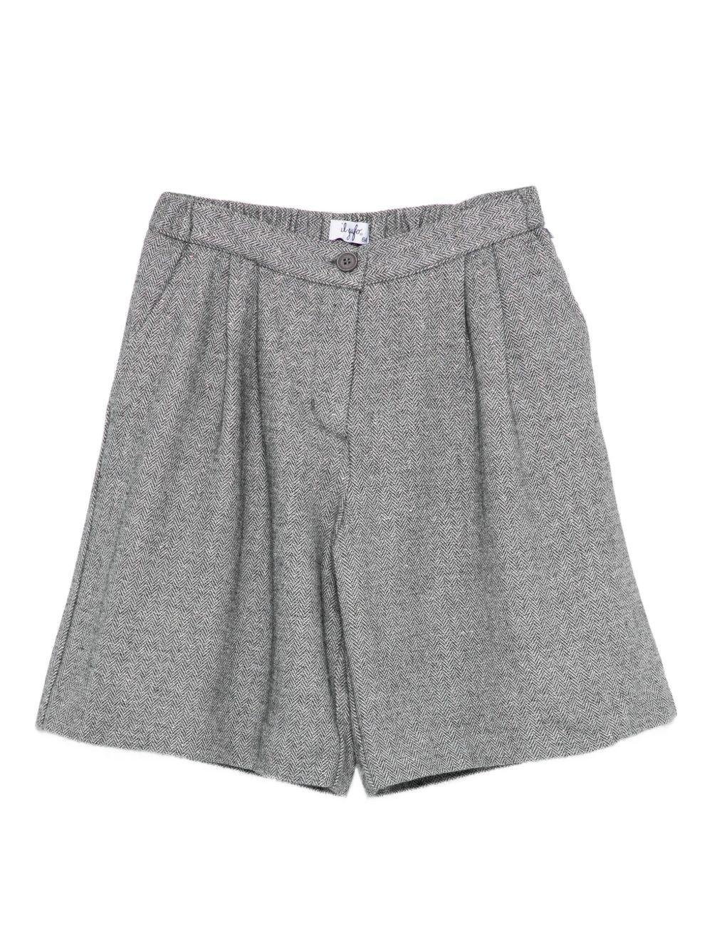 Shorts per bambina Il Gufo grigi con tasche laterali a filetto - Rubino Kids