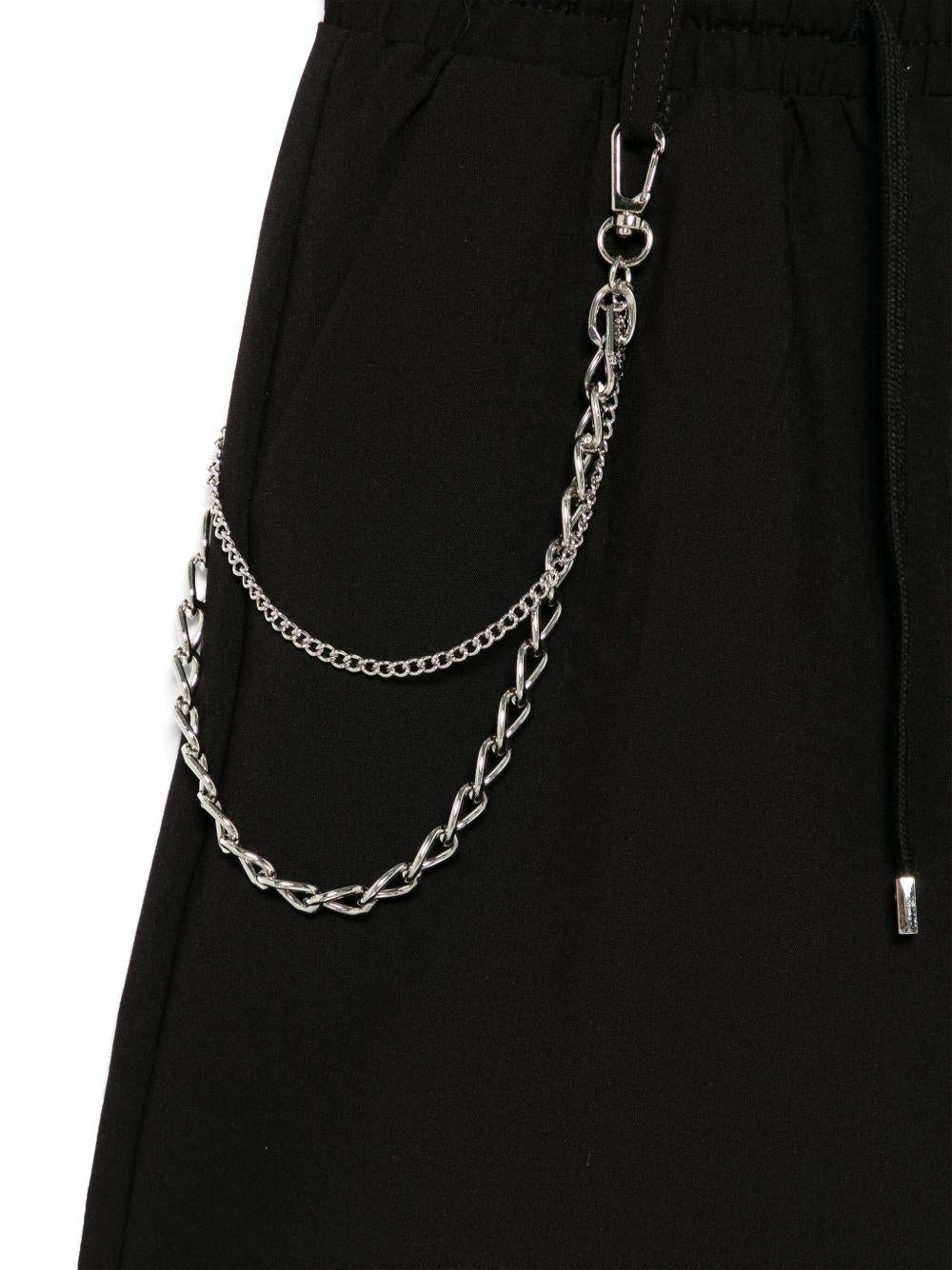 Shorts per bambina John Richmond Junior nero con applicazione logo - Rubino Kids