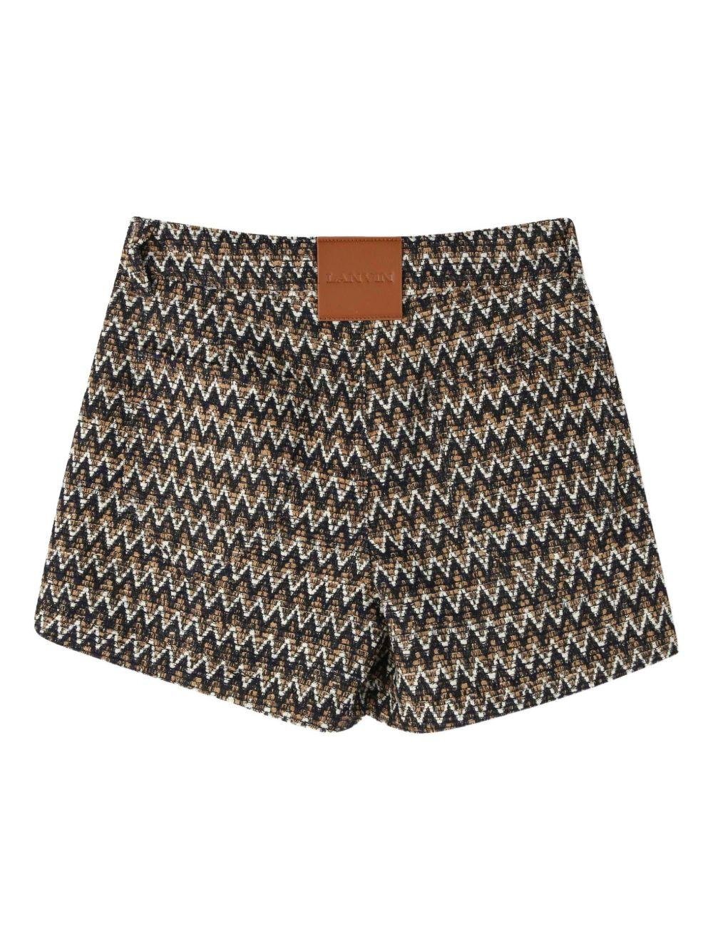 Shorts per bambina Lanvin Enfant multicolore con motivo a chevron - Rubino Kids