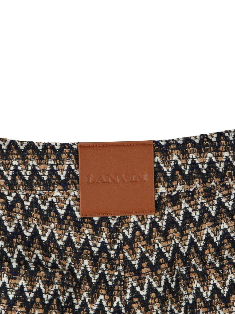 Shorts per bambina Lanvin Enfant multicolore con motivo a chevron - Rubino Kids