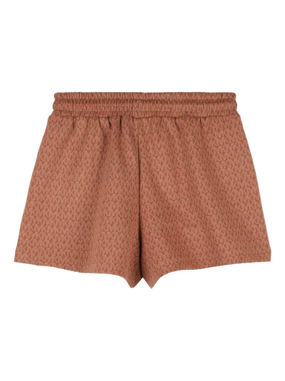 Shorts per bambina Michael Kors Kids marrone con coulisse - Rubino Kids