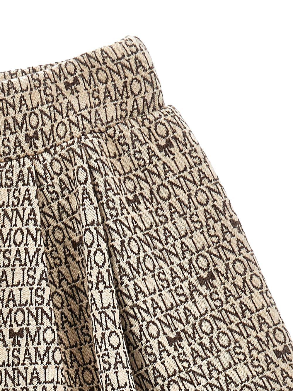 Shorts per bambina Monnalisa nero con stampa con monogramma - Rubino Kids